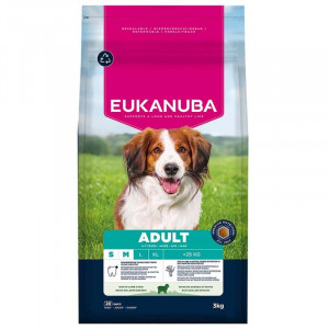 EUKANUBA DOG S/M LAMB & RICE sausā barība suņiem Jērs, rīsi 3kg